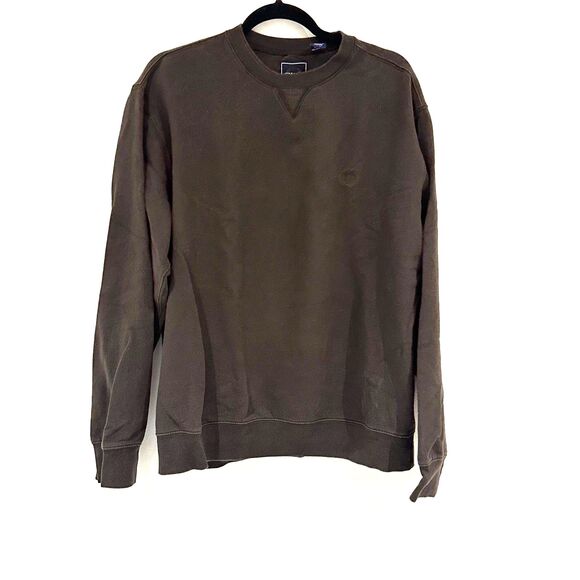 Chaps Sueded Fleece Men's Sweatshirt - Chocolate Brown, Sz. Large - Picture 1 of 4